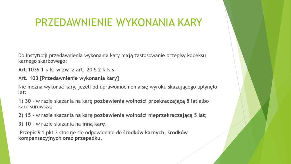 Przedawnienie I Zatarcie Skazania Ppt Pobierz